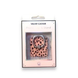 🆕 Velvet Caviar Spotted Cheetah Phone Ring Stand